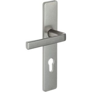 Béquille double sur plaque palière Kaza - entraxe 195 mm - finition anodinox - Clé I Kaza - VACHETTE ASSA ABLOY - 640578