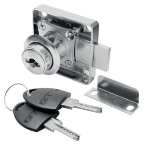 Kit de serrure de meuble monopoint 138 - clés plates - 42 x 42 mm - SYNERCIA - 114767