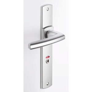 Béquille double sur plaque ligne Scult entraxe 195 mm Chromé Velours condamnation à voyant - VACHETTE ASSA ABLOY - 618325