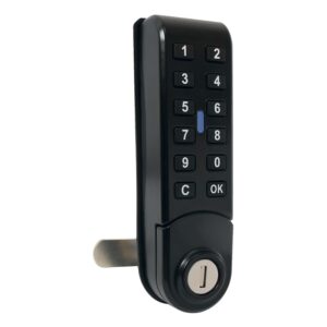 Verrou électronique à code pour casiers E10 - boitier en zamak finition noire - 141 x 42 x 27 mm - RONIS - 165916