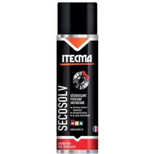 Dégraissant nettoyant sec pour freins et embrayages SECOSOLV aérosol de 650 ml brut/ 500 ml net - ITECMA - 615063
