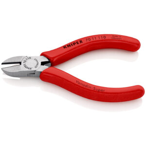 Pince coupante de côté 110mm avec ressort - Tête étroite - Gainage PVC - Finition polie - KNIPEX - 185621