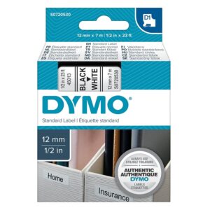 Ruban D1 pour étiqueteuses DYMO® LabelManager 160 et 420P cassette largeur 9mm longueur 7m ruban blanc texte noir - Dymo - 113381