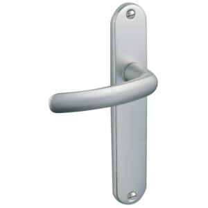 Ensemble sur grandes plaques entraxe 195 mm type Budget clé L finition argent - VACHETTE ASSA ABLOY - 655873