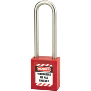 Cadenas de consignation 76mm anse inox rouge - THIRARD - 562486