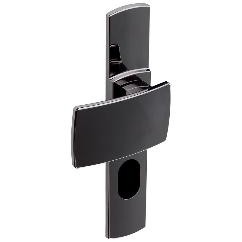 Ensemble Muze palière sur grandes plaques entraxe 195 fonction clé I finition Onyx - VACHETTE ASSA ABLOY - 457363 – Image 3