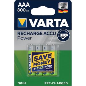 Lot de 4 piles rechargeables accumulateurs AAA 800mAH - Varta - VARTA - 500102