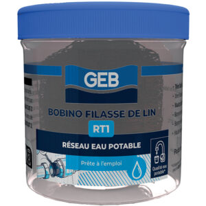 Filasse de lin peignée RT1, Conformité eau potable associé avec le "GEBATOUT 2" pot de 80 g - GEB - 697642