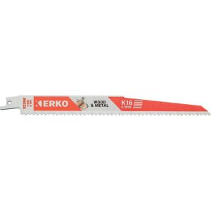 Lames de scies sabres bois K16, 228x22x1,6 mm, 6 dents/pouce, carte de 5 - ERKO - 111876