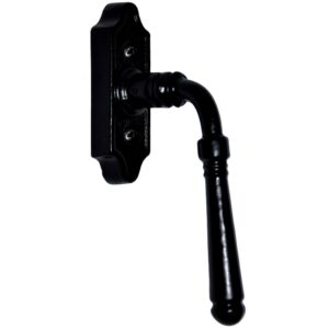 Levier sur rosette en fonte finition époxy noir - Rollinger - 383496