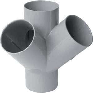 Culotte PVC F/F/F 45° diamètre 100 double équerre AT144 - NICOLL - 716122