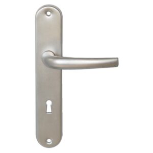 Béquille double sur plaque aluminium anodisé ton argent entraxe 195 mm clé L - - 522313