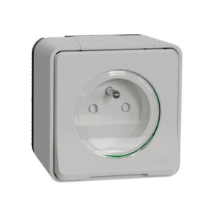 Prise de courant blanc saillie Mureva Styl IP55 IK08 - Schneider - 582268