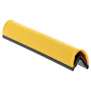 Protection d'angle bi matière Bali en 1/4 de rond 15 x 25 mm longueur 2000 mm coloris jaune /noir - LEGALLAIS - 538693