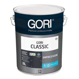 Peinture acrylique multisupports pour murs et plafonds Gori Classic Impression coloris blanc bidon de 3l - Gori - 156620