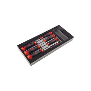 Module mousse de 7 tournevis bi-matière Fente et Pozidriv - SAM outillage - 159665