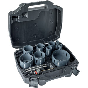 Trépan CARBURE TUNGSTEN-K, coffret de 9 Ø 22 à 102 mm - ERKO - 268487