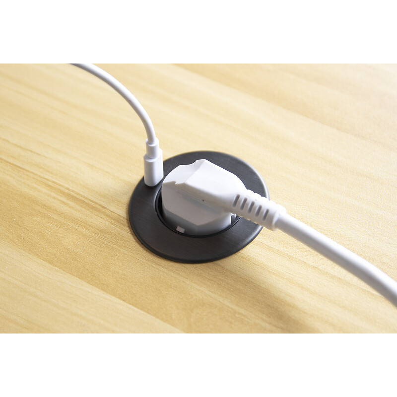 Prise encastrée EasyEject avec port USB-C et adaptateur USB - SYNERCIA - 291048 – Image 3