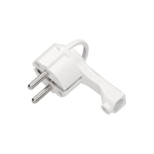 Prise électrique mâle extra plate 16 A - Blanc - SYNERCIA - 608399