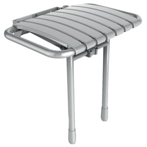 Siège de douche PMR en Inox et PVC Bama blanc mat - AKW - 631968