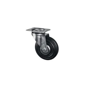 Roulette pivotante sur platine charges légères 3370 charge 70kg roue caoutchouc diamètre 80 mm avec moyeu lisse - Tente - 335477