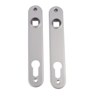 Paire de plaques de propreté pour serrure Fortylock et Fiftylock argent satiné - LOCINOX - 633669