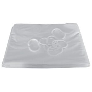 Rideau de douche PVC blanc ourlet plombé 7 anneaux H180 x L120 - PELLET - 490981
