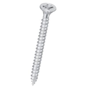 Vis à bois aggloméré tête fraisée pozidriv entiérement filetées Illiec acier zingué blanc 3,5x25 boîte de 500 pièces - LEGALLAIS - 347747