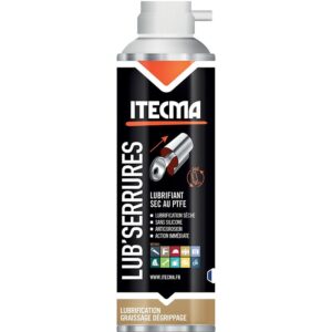 Lubrifiant serrure sec PTFE LUB'SERRURES aérosol 150 ml net - ITECMA - 167470