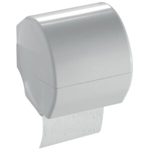 Distributeur de papier WC à fixer Durofort anti-bactérien avec couvercle - résine teintée blanche - PELLET - 109951