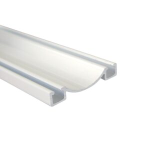 Rail bas pour portes coulissantes de meubles Palma, finition blanc, longueur 3000 mm - LEGALLAIS - 597871