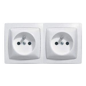 Prises 2x2P+T précâblée appareillage saillie complet blanc - Legrand - 357239