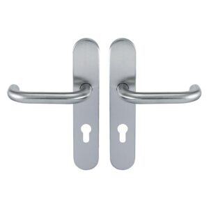 Béquille double inox sur plaque Ligne 19 type U clé I - NORMBAU - 449380