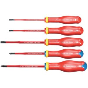Jeu de 5 tournevis slim VDE - ATD.J5TVE - FACOM - 655936