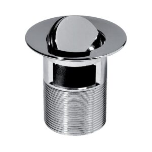 Bonde de lavabo laiton à clapet rotatif avec trop plein Ht 75mm - Wirquin Pro - 534955