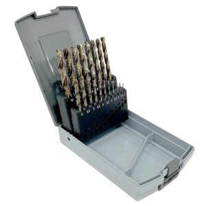 Coffret 19 forets métaux HSS cobalt queue cylindrique Frioul Inox Ø 1 à 10 par 0,5 mm - LEGALLAIS - 108229