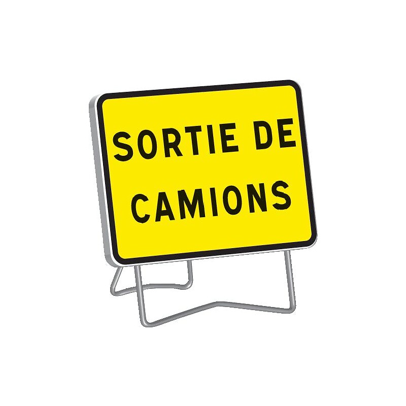 Panneau de signalisation temporaire KC1 CIRCULATION ALTERNÉE classe T1 rétroréfléchissant 800X600mm pied galvanisé - TALIAPLAST - 154009 – Image 2
