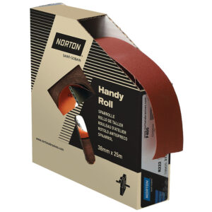 Rouleau abrasif d'atelier R222 38 mmx25m grain 60 - NORTON - 235965