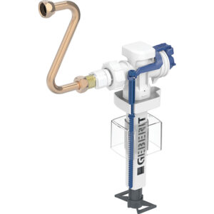 Robinet flotteur WC Geberit type 383 à alimentation latérale coudée 3/8" (12x17) - GEBERIT - 118386