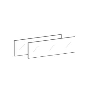Rehausse en verre pour casseroliers à Profil Inlay - épaisseur 10 mm - longueur 600 mm - HETTICH - 233830