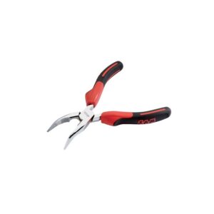 Pince à becs demi-rond coudés bi-matière avec ressort 200 mm - SAM outillage - 157488