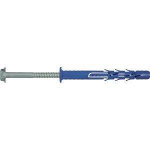Chevilles nylon longues FF1 avec vis tête hexagonale, diamètre 10 mm, longueur 80 mm, boîte de 50 pièces - RAWL - 450276
