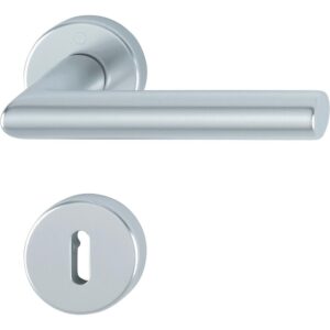 Béquille double sur rosaces Amsterdam ep 35-45 mm argent clé L - HOPPE - 143852
