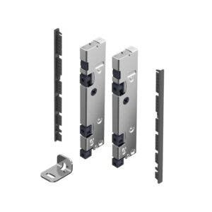 Kit de raccord façade à l'anglaise en aluminium pour profils Inlay - hauteur 187 mm - Anthracite - HETTICH - 233718