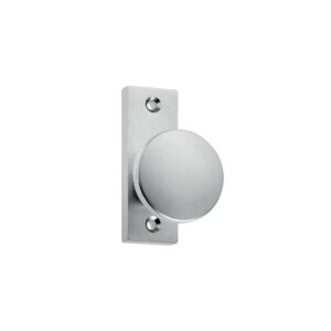 Bouton de porte tournant de tirage type EDI sur platine de 86 x 30 mm alu anodisé naturel - EDI - 331858