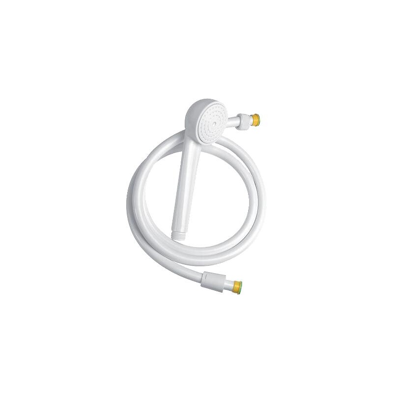 Kit de douche Dame pour hôpitaux avec douchette blanche 1 jet et flexible PVC blanc à repère vert jetable 1,50 m - LEGALLAIS - 727412 – Image 3