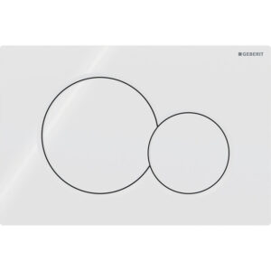 Plaque de commande double touche Sigma 01 - blanc - GEBERIT - 741139