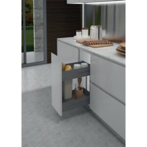 Ferrure pour meuble bas 7105K Ikona - paniers pain-bouteilles - largeur caisson 300 mm - anthracite - INOXA - 122894