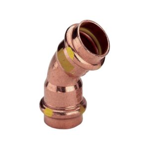 Coude cuivre 45° FF diamètre 16 à sertir gaz - VIEGA - 719867