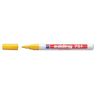 Marqueur peinture pointe ogive, référence 751, diamètre pointe 1-2 mm, coloris jaune - EDDING - 636433